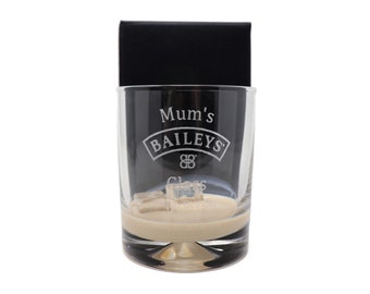 Personalised/Engraved Dimple Tumbler - Baileys Design (For Birthday/Christmas/Wedding/Father's Day/Mother's Day)