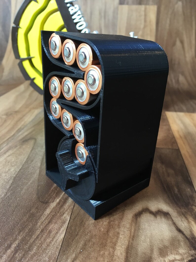 Double A Battery box Battery Storage 3D Printed Battery Case AA Battery Dispenser Battery Organiser