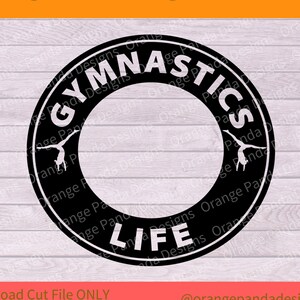 Gymnastics Life. File di taglio per ginnasti. Silhouette di ginnastica Cricut. Cameo. Ragazza atleta sportiva. Allenatrice di ginnastica. Decalcomania di ginnastica.