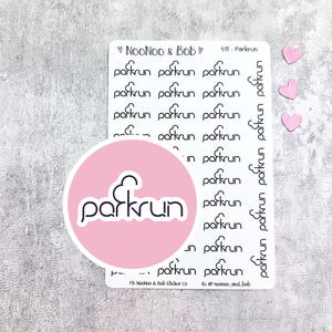 Parkrun Planner Stickers - Running Stickers - Group Run Planner Stickers - Journal Stickers - Charity Run Stickers