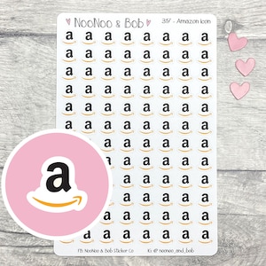 Amazon Icon Planner Stickers - Online Shopping Planner Sticker - Journal Sticker - Funktionaler Planner Sticker