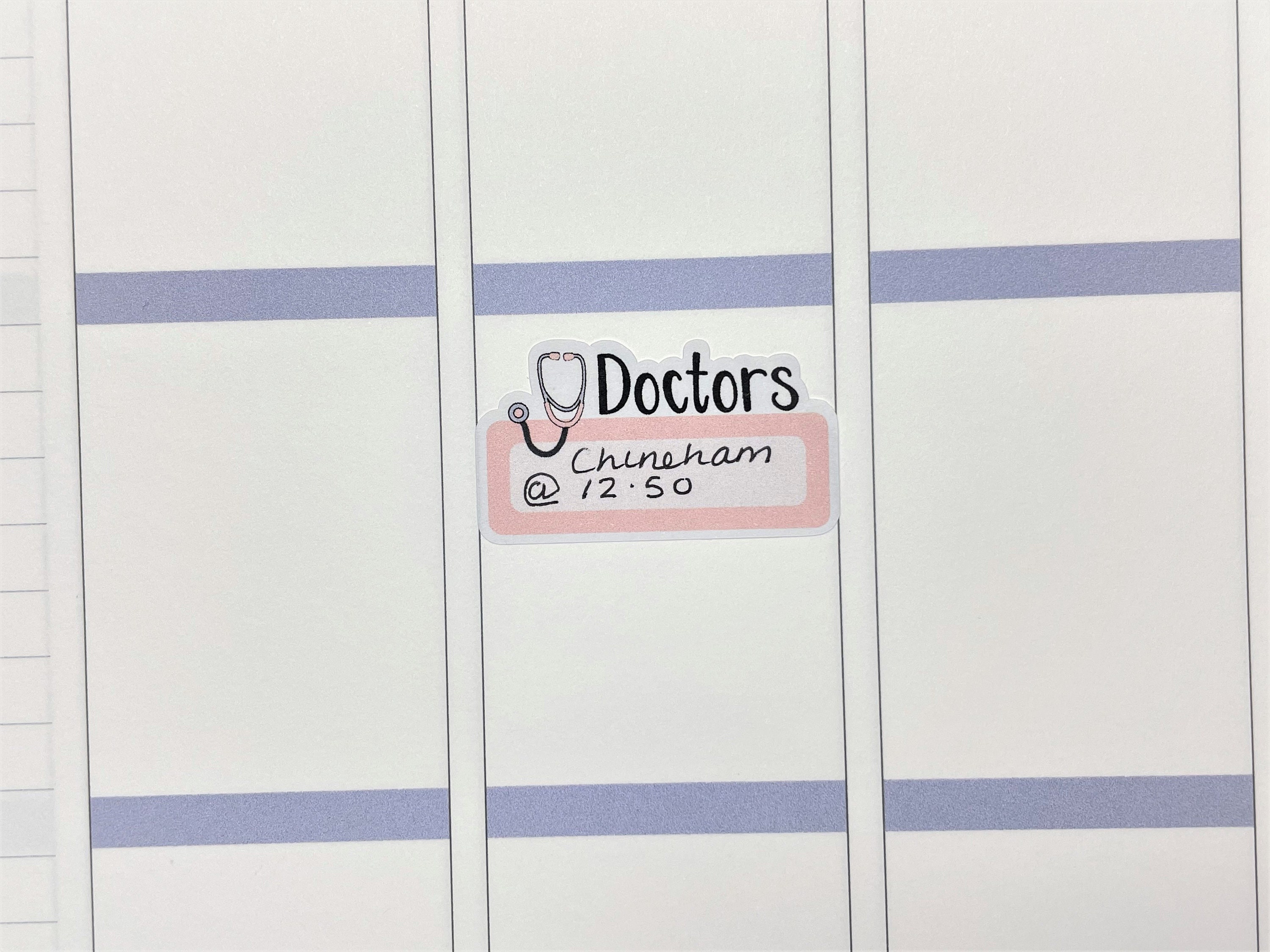 Doctors Pastel Quarter Box Planner Stickers - Doctors Appointment ...
