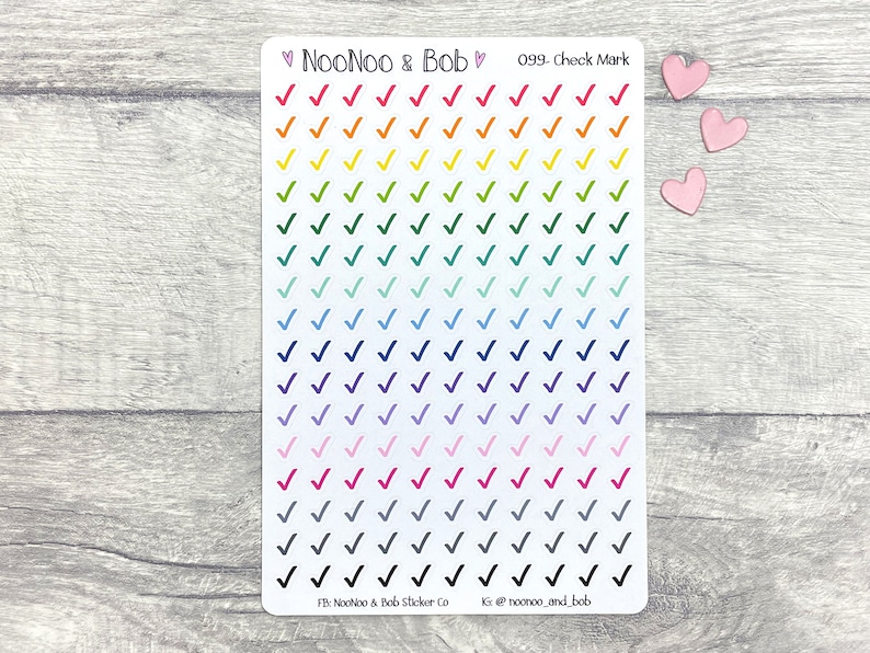 Tick Icon Planner Stickers - Check Mark Stickers - Tiny Planner ...