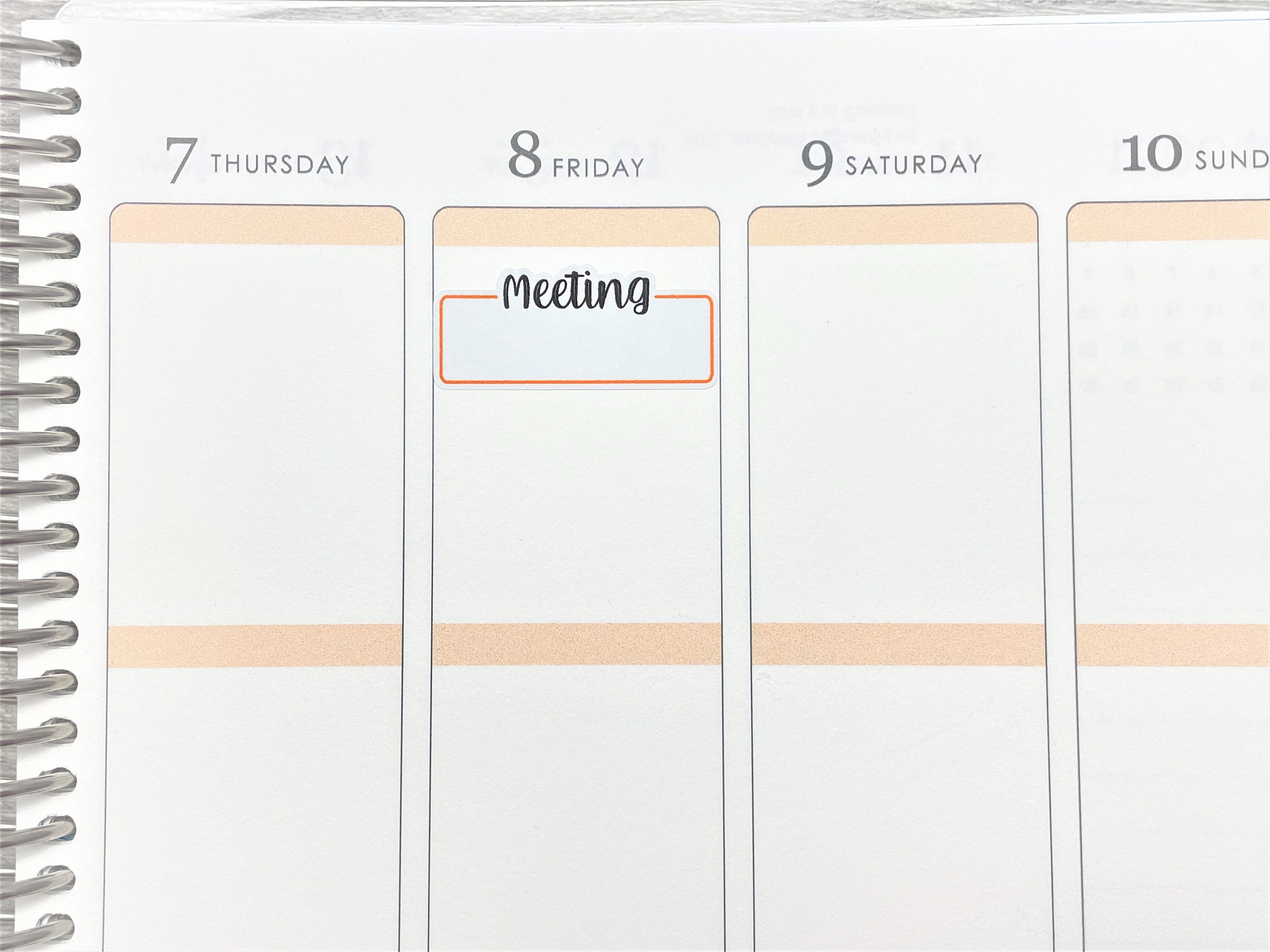 Meeting Quarter Box Planner Stickers - Work Stickers - Journal Stickers ...