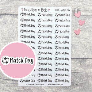 Voetbalwedstrijddag voetbalplannerstickers - sportplannerstickers - koptekststickers - functionele plannerstickers