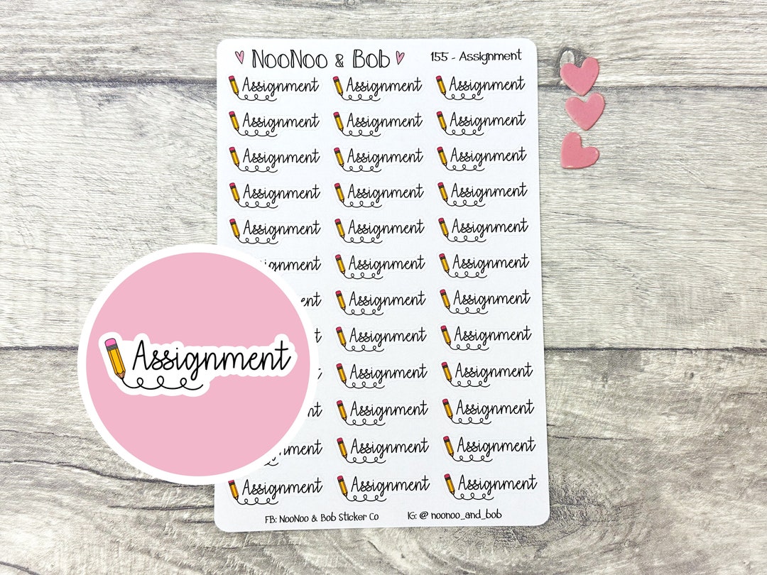 Assignment Planner Stickers - School Planner Stickers - College Planner ...