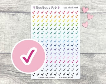 Tick Icon Planner Stickers - Check Mark Stickers - Tiny Planner Stickers - Journal Stickers - Functional Planner Stickers