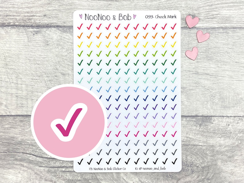 Tick Icon Planner Stickers - Check Mark Stickers - Tiny Planner ...