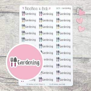 Pegatinas para planificadores de jardinería - Pegatinas para planificadores de jardinería - Pegatinas para tareas del hogar - Pegatinas para planificadores funcionales