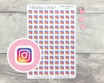 Instagram Icon Planner Stickers - Social Media Planner Stickers - Journal Stickers - Calendar Stickers - Functional Planner Stickers
