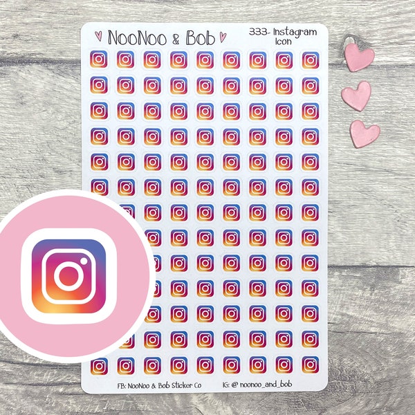 Instagram Icon Planner Stickers - Social Media Planner Stickers - Functional Planner Stickers