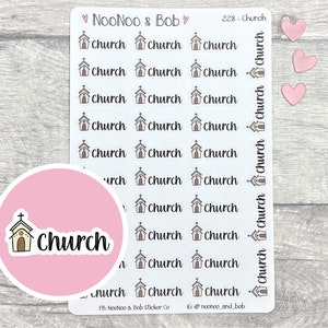 Kirchenplaner Aufkleber - Glaube Planner Aufkleber - Religiöse Planer Aufkleber - Spirituelle Aufkleber - Funktionale Planer Aufkleber