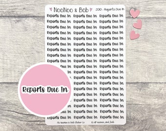 Rapporter ska vara inlämnade - Plannerstickers för skolan - Plannerstickers för lärare - Funktionella plannerstickers