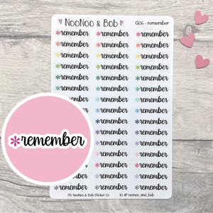 erinnern Planer Aufkleber - Regenbogen Sternchen Planner Aufkleber - Header Aufkleber - Journal Aufkleber - Funktionale Planer Aufkleber