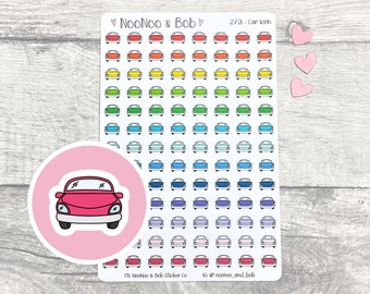 Car Icon Stickers - Vehicle Icon Stickers - UK Planner Stickers - Functional Planner Stickers