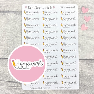 Stickers huiswerkplanner - stickers schoolplanner - stickers schoolplanner - stickers studentplanner - dagboekstickers