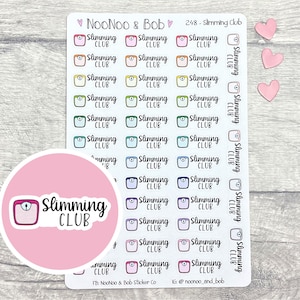 Slimming Club Planner Stickers - Slimming Group Stickers - Diet Planner Stickers - Journal Stickers - Functional Planner Stickers