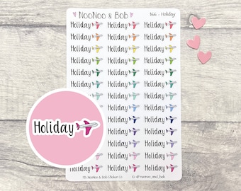 Holiday Script Planner Stickers - Vacation Planner Stickers - Travel Planner Stickers - Journal Sticker - Functional Planner Stickers