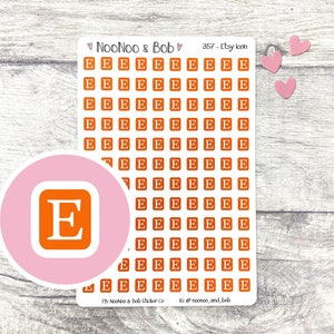 Etsy Icon Planer Aufkleber - Online Bestellung Planer Aufkleber - Online Shopping Aufkleber - Etsy Logo Aufkleber