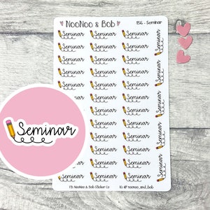 Seminar Planer Sticker - Schul Sticker - College Sticker - Studenten Sticker - Uni Sticker