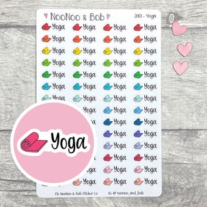 Adesivi per pianificatore yoga - Adesivi per tappetino yoga - Adesivi per pianificatore di lezioni di fitness - Adesivi per palestra - Adesivi per pianificatore calendario