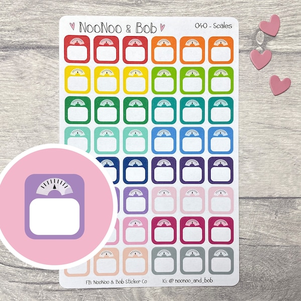 Weight Scales Planner Stickers - Weight Tracker - Slimming Group Stickers - Functional Planner Stickers
