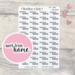 Work From Home Planner Stickers - Work Stickers - Header stickers - Journal Stickers - Functional Planner Stickers
