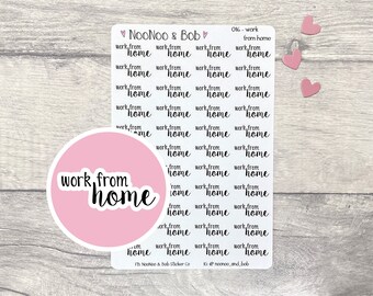 Work From Home Planner Stickers - Work Stickers - Header stickers - Journal Stickers - Functional Planner Stickers