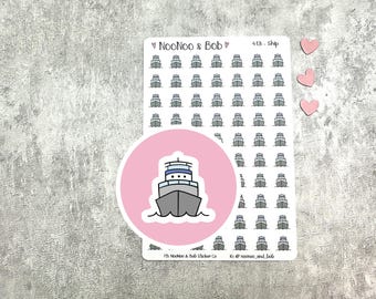 Stickers icônes bateau - Stickers croisière - Stickers bateau - Stickers voyage - Stickers voyage - Stickers transports - Stickers carnet