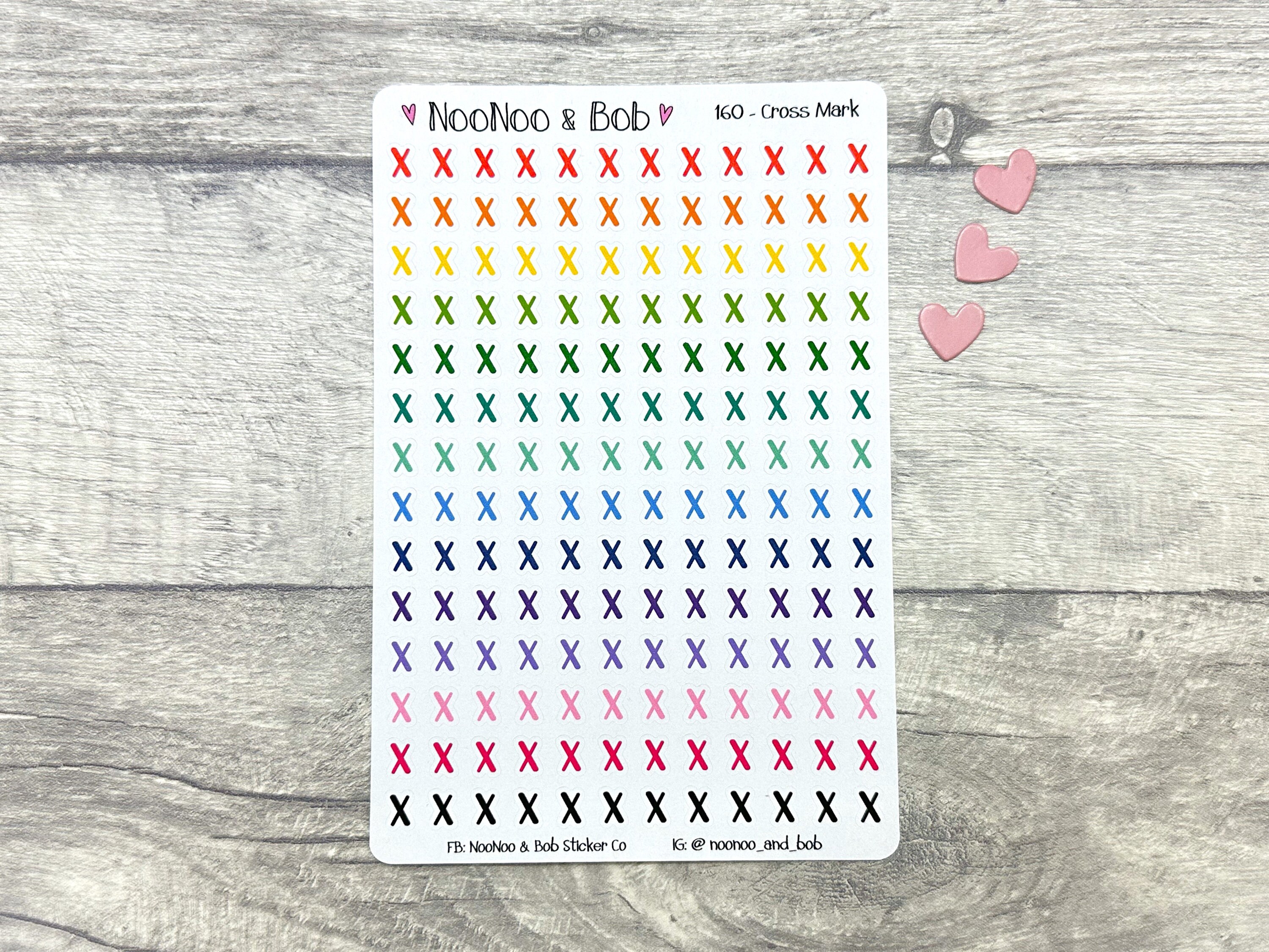 Cross Icon Planner Stickers - Check Mark Stickers - Tiny Planner ...