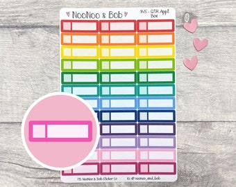 Appointment Quarter Box Planner Stickers - Box Planner Stickers - Meeting Planner Stickers - Reminder Stickers - Functional Planner Stickers