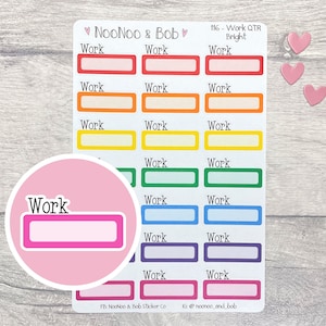 Work Quarter Box Planner Stickers - Meeting Planner Stickers - Appointment Planner Stickers - Functional Planner Stickers