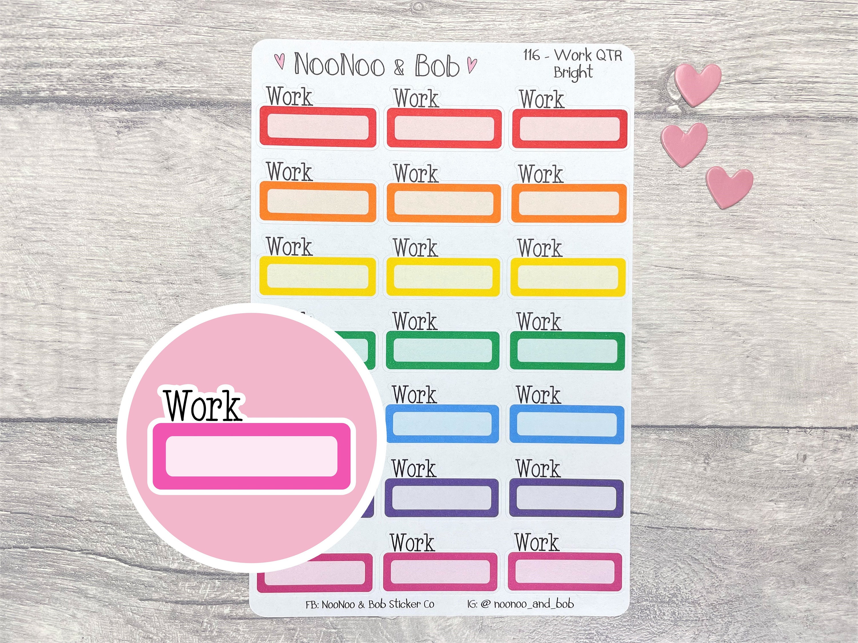 Work Quarter Box Planner Stickers - Meeting Planner Stickers ...