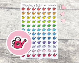 Watering Can Planner Stickers - House Plants Planner Stickers - Gardening Stickers - Journal Stickers - Functional Planner Stickers