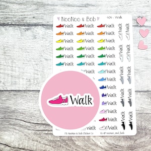 Walk Planner Stickers - Walking Stickers - Fitness Planner Stickers - Exercise Stickers - Journal Stickers - Functional Planner Stickers