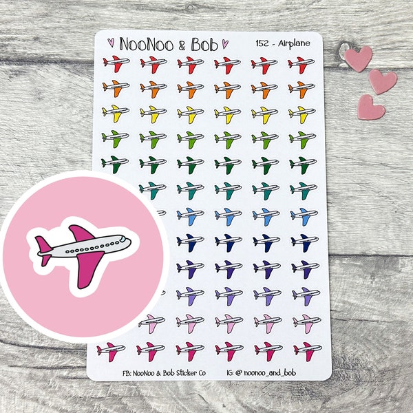 Airplane Icon Planner Stickers - Vacation Planner Stickers - Travel Planner Stickers - Holiday Stickers - Journal Stickers