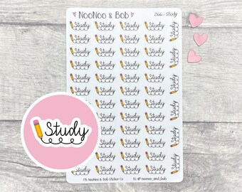 Study Planner Stickers - School Planner Stickers - College Planner Stickers - Student Planner Stickers - Functional Planner Stickers