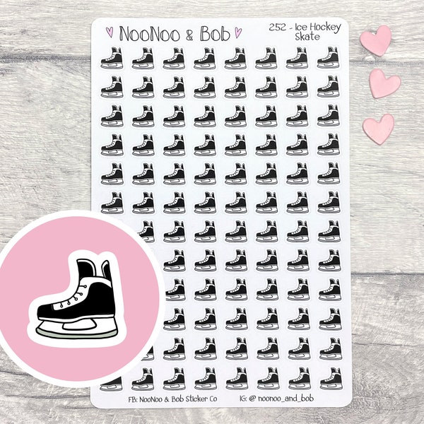 Ice Hockey Boot Icon Planner Stickers - Skating Planner Stickers - Sport Planner Stickers - Functional Planner Stickers
