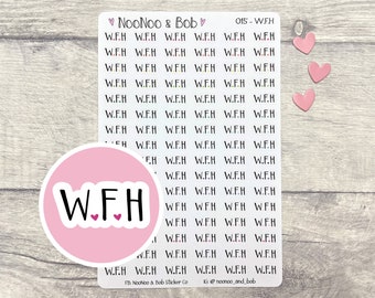 W.F.H Planner Stickers - Work From Home Stickers - Header stickers - Journal Stickers - Functional Planner Stickers