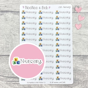 Adesivos para planejador de berçário - Adesivos para planejador de cuidados infantis - Adesivos para planejador pré-escolar - Adesivos para diário - Adesivos para planejador do Reino Unido