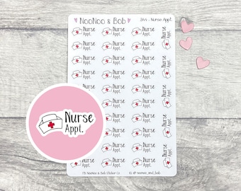 Nurse Appointment Planner Stickers - Doctors Appt. stickers - Medical Appointment Stickers - Functional Planner Stickers