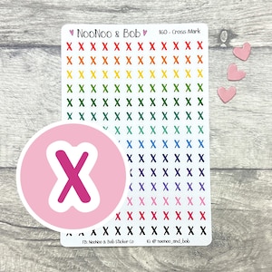 Cross Icon Planner Stickers - Check Mark Stickers - Tiny Planner Stickers - Functional Planner Stickers