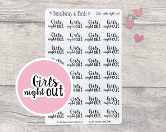 Girls Night Out Planner Stickers - Night Out Planner Stickers - Header stickers - Functional Planner Stickers