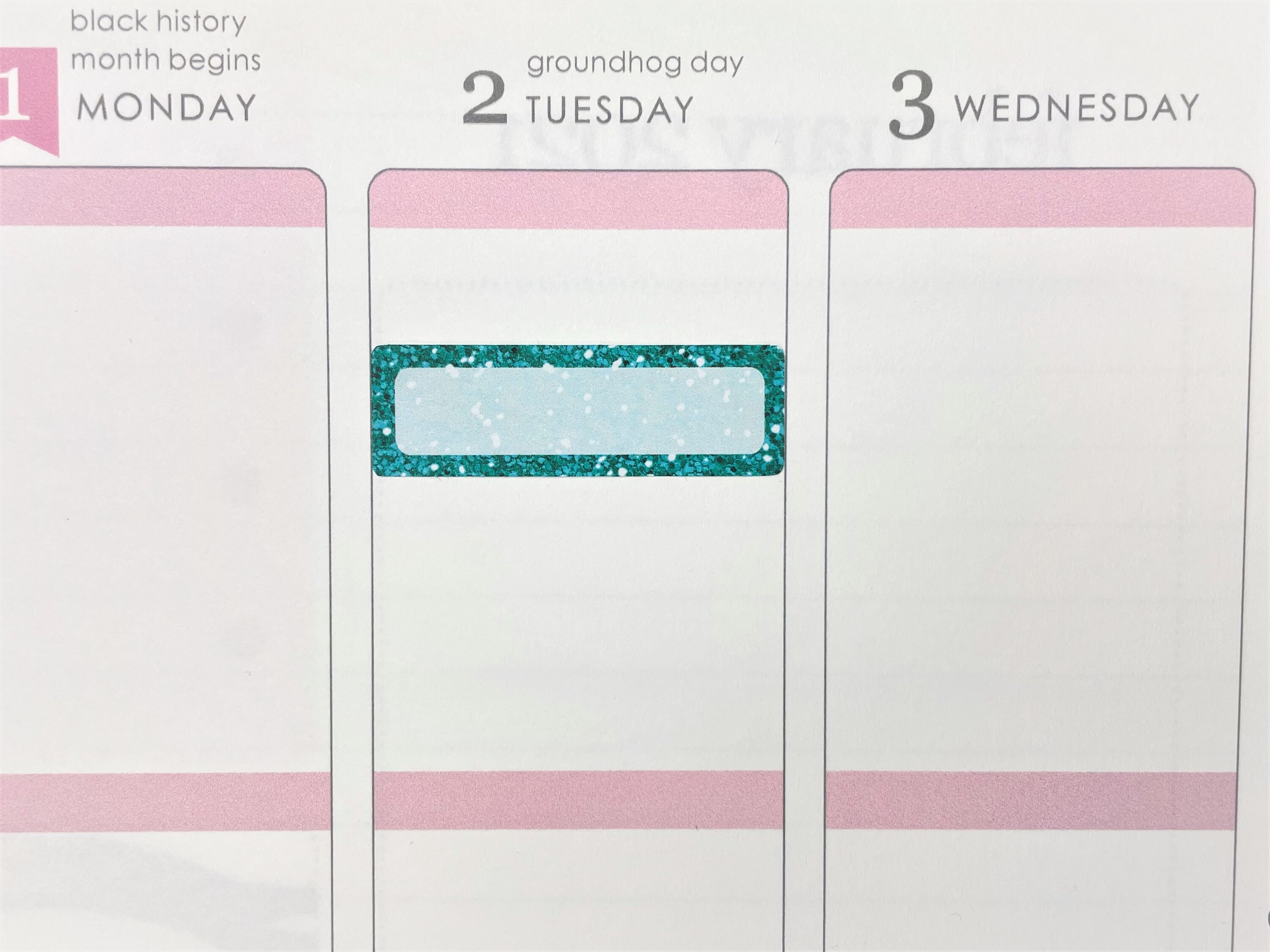 Glitter Rainbow Quarter Box Planner Stickers - Functional Planner ...