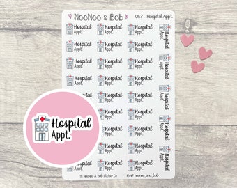 Hospital Appointment Planner Stickers - Hospital Appt. stickers - Medical Appointment Stickers - Doctors Stickers - Journal Stickers