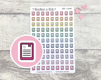 Kindle E-Reader Icon Planner Stickers - Reading Planner Stickers - Book Planner Stickers - iPad Stickers -Journal Stickers - Tablet Stickers