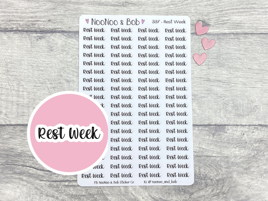 Rest Week Planner Stickers - Nurse Planner Stickers - Shift Work ...