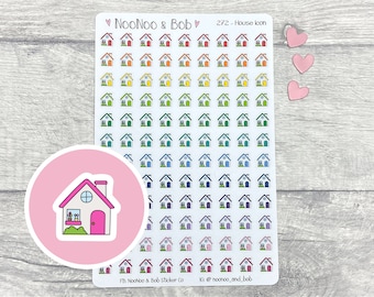 House Icon Stickers - Home Icon Stickers - UK Planner Stickers - Functional Planner Stickers