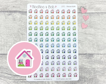 House Icon Stickers - Home Icon Stickers - UK Planner Stickers - Journal Stickers - Functional Planner Stickers
