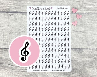 Music Note Planner Stickers - Music Class Planner Stickers - Musical Note Stickers - Calendar Planner Stickers